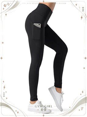 High Waist Yoga Leggings Tummy Control 3 Pockets Workout Capri